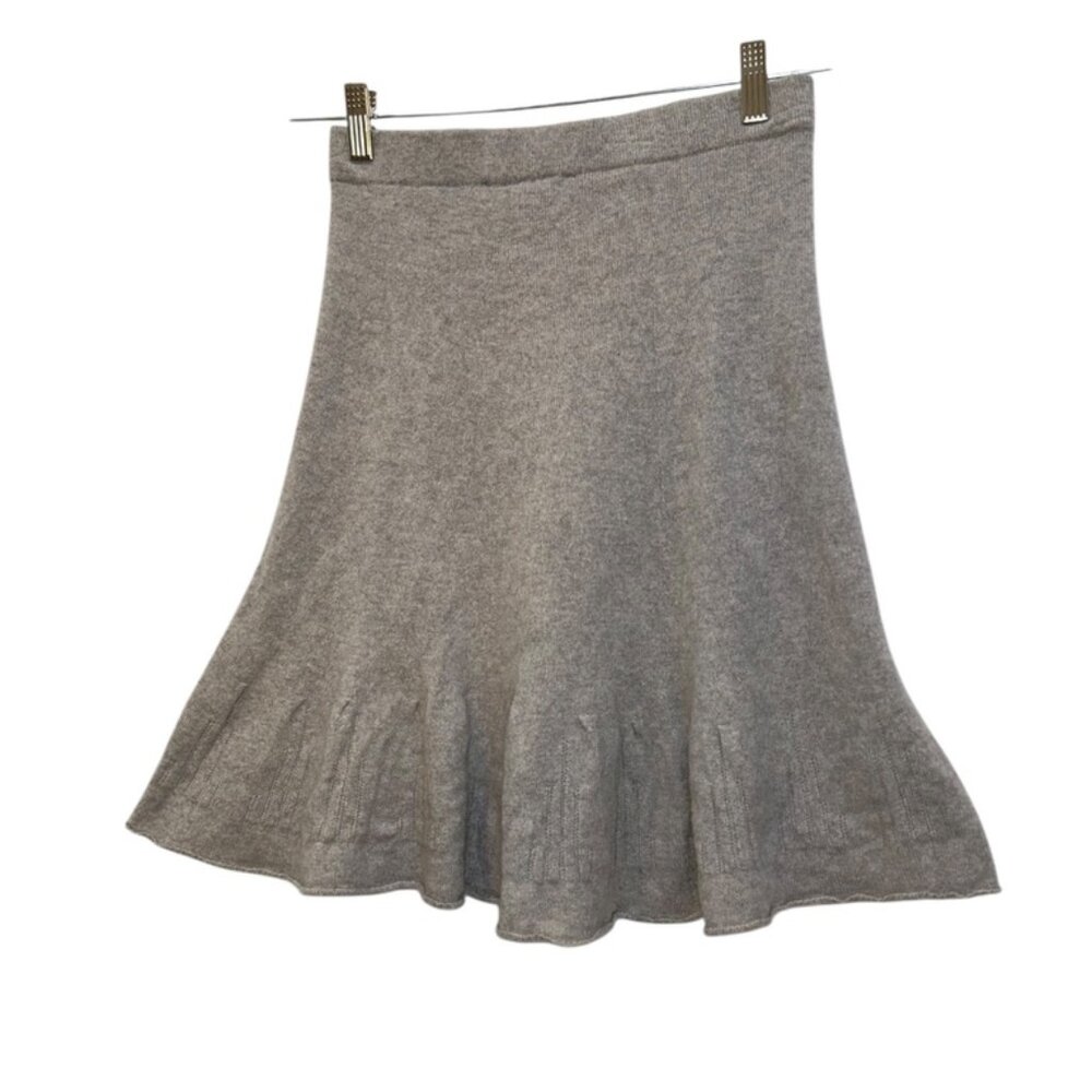 La Via Delle Spezie gray cashmere tulip skirt ITALY Small